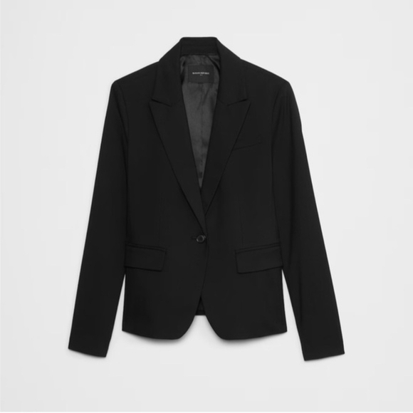 Banana Republic Black Classic Cotton Blazer - Picture 2 of 11